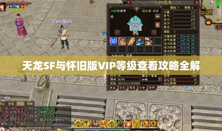 天龙SF与怀旧版VIP等级查看攻略全解