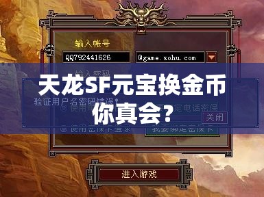 天龙SF元宝换金币你真会？